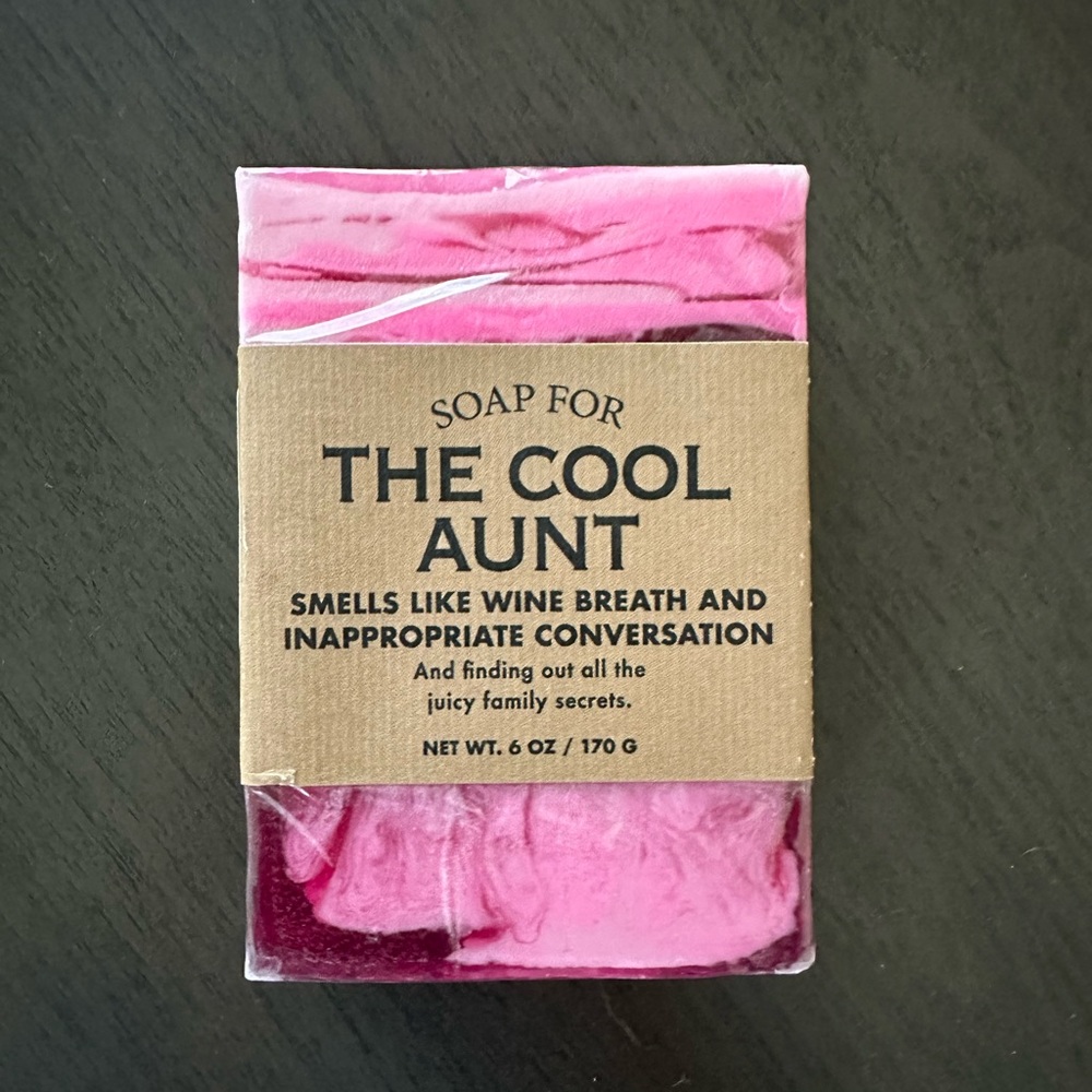 Whiskey River Soap Co for The Cool Aunt. Great funny gift idea. Brand new